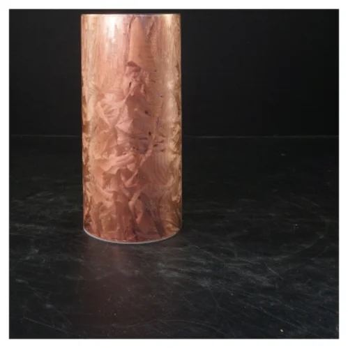 Rund kobber lampe (str. 20x9 cm)