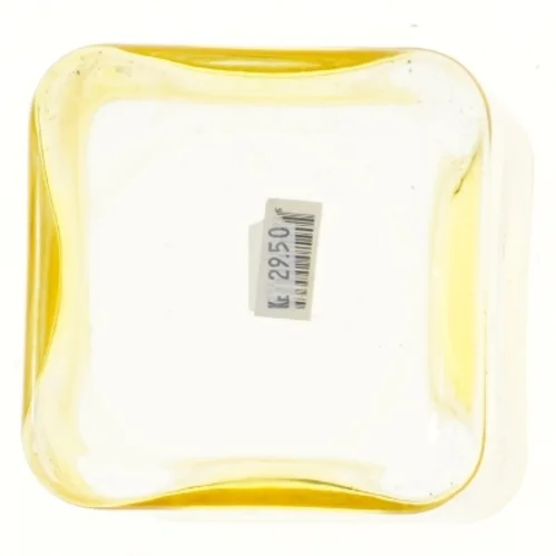 Glaskrukke i gul (str. 12x12x12 cm)