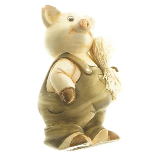 Dekorativ keramisk grisefigur (str. 13,5 cm)