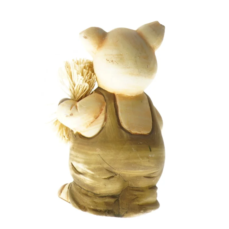 Dekorativ keramisk grisefigur (str. 13,5 cm)