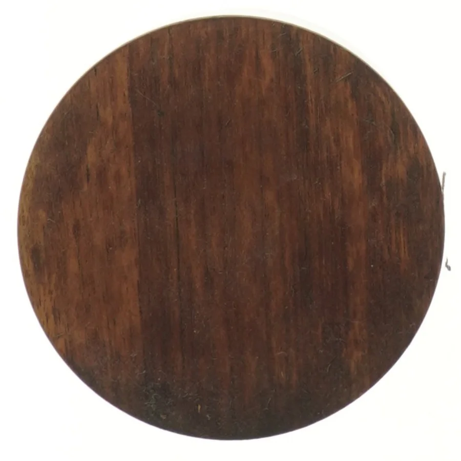 Porcelænsbeholder med trælåg (str. Ø 13 cm)