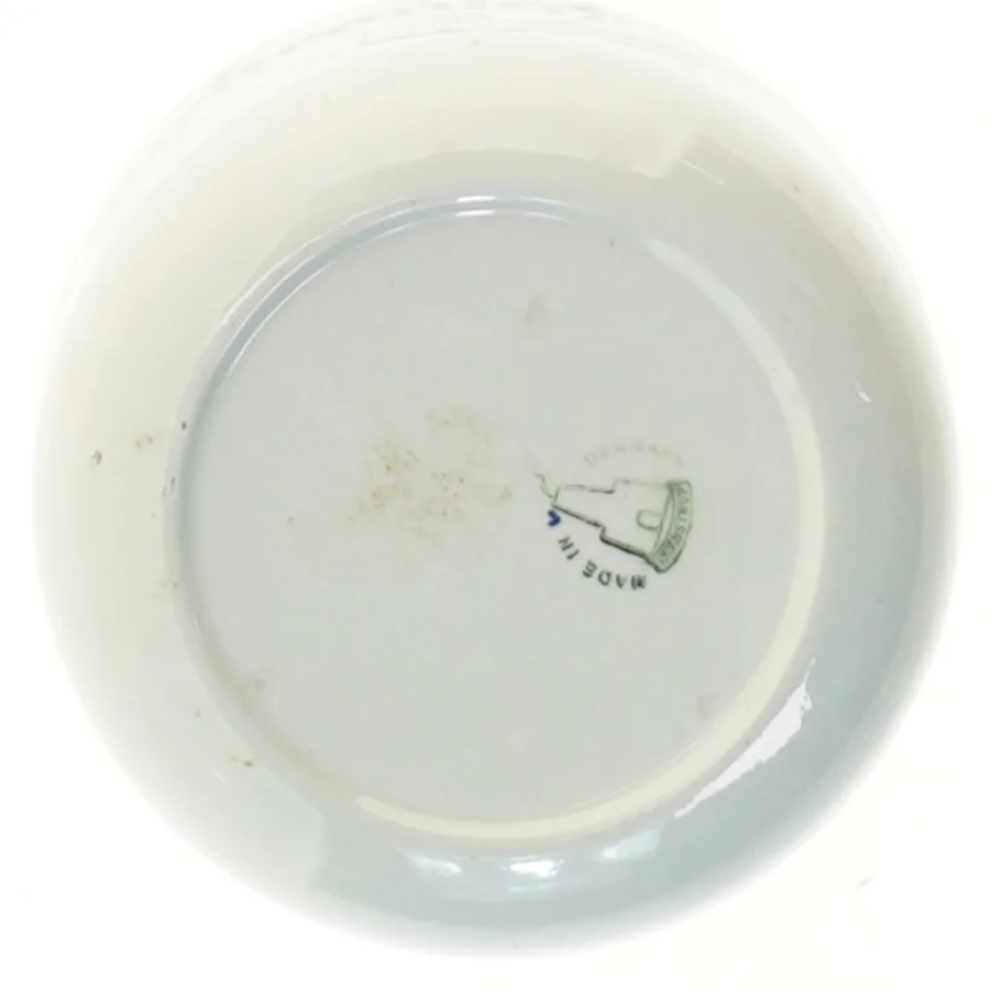 Porcelænsbeholder med trælåg (str. Ø 13 cm)