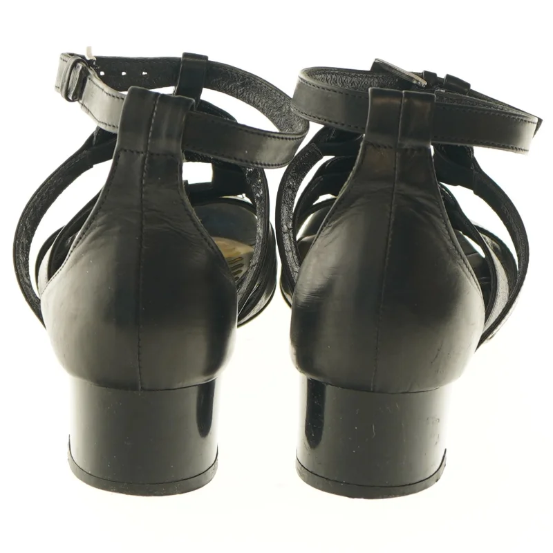 Sandal i læder med spænde fra Via Vai (str. 38 )