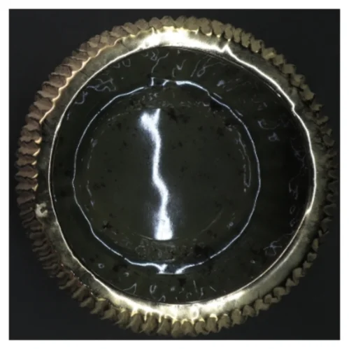 Guld vase fra Krifton (str. 13x17 cm)