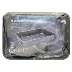 Bradepande med rist fra Conzept (str. 40x28,5x7,5 cm)