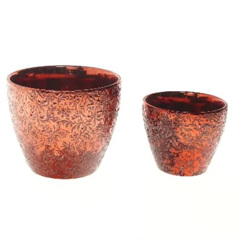 Røde glas vaser sæt fra Krifon (str. 2 stk Ø 13,5 & 19 cm længde 12 & 16 cm)