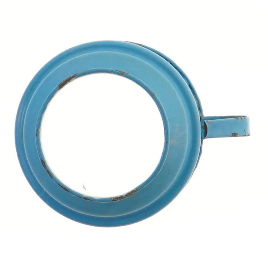 Blå emaljekrus (str. Ø 11 cm længde 8 cm)