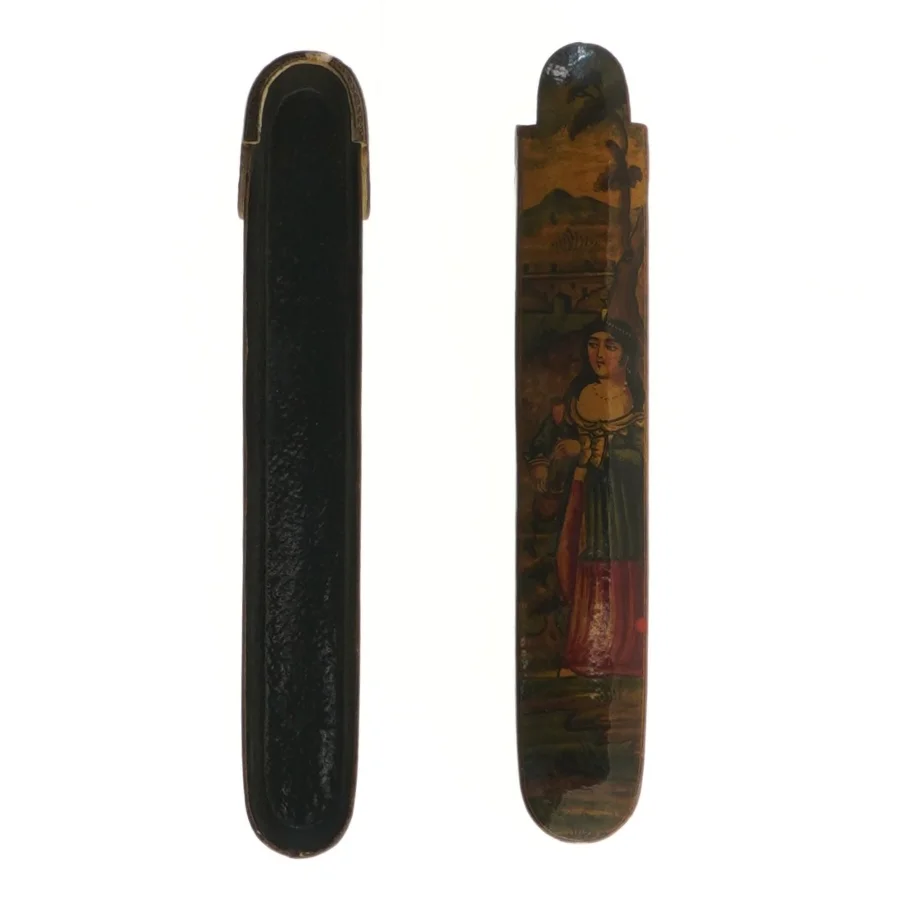 Dekoreret etui med motiv (str. 3x3x20 cm)