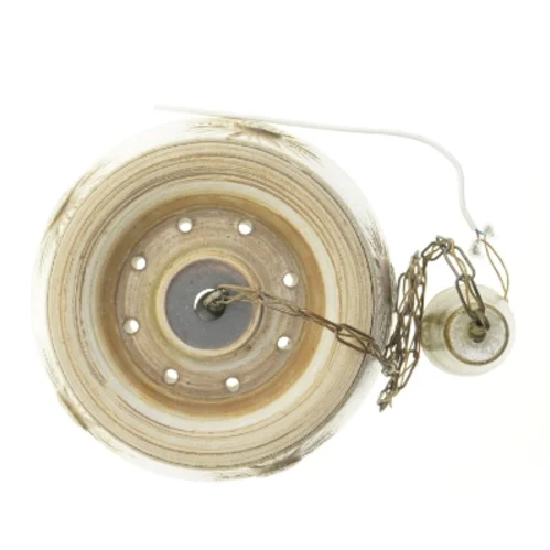 Keramik hængelampe med kæde (str. Ø 33 cm)