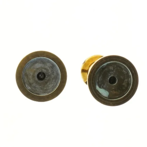 To messing lysestager (str. 2 stk 13,5 cm)