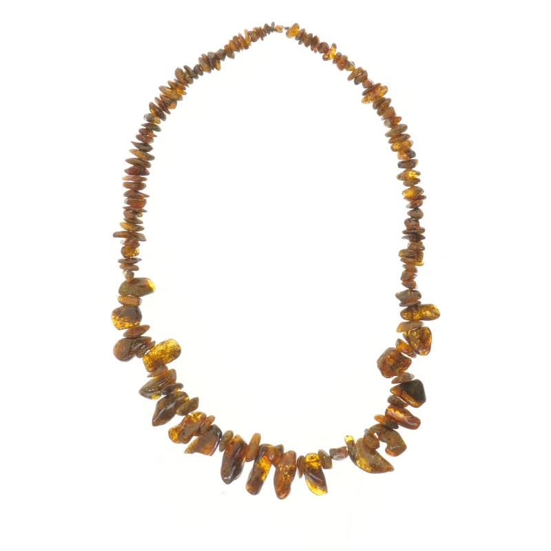 Ambra halskæde (str. 68 cm)