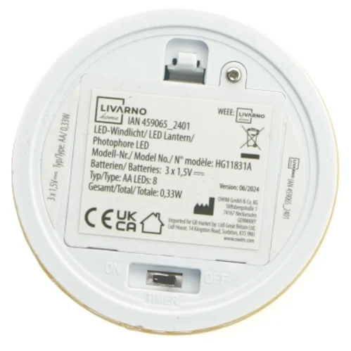 Livarno LED lanterne fra Livarno (str. Ø 9 cm højde 15 cm)