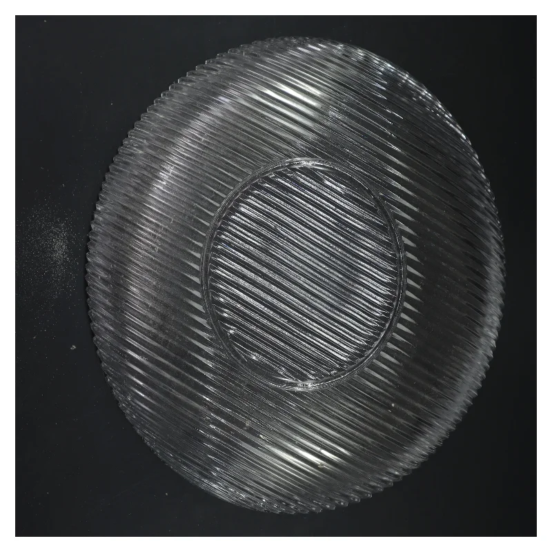 Rillet glasskål (str. Ø 28 cm)