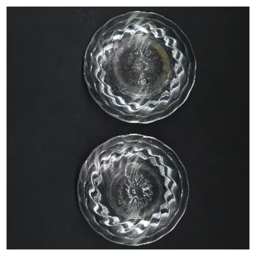 Glas fyrfadslys sæt (str. Ø 10 cm)