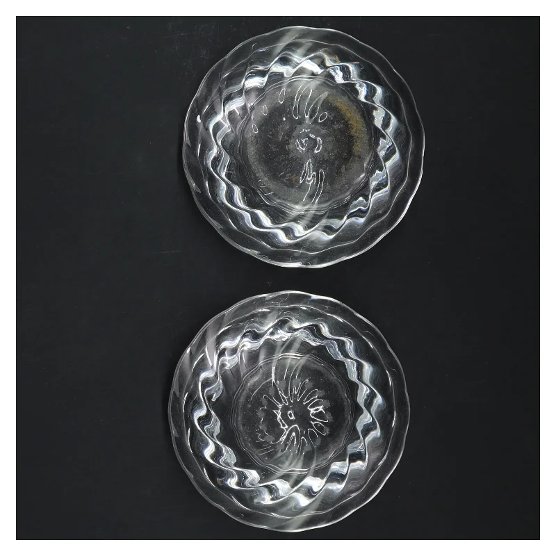 Glas fyrfadslys sæt (str. Ø 10 cm)