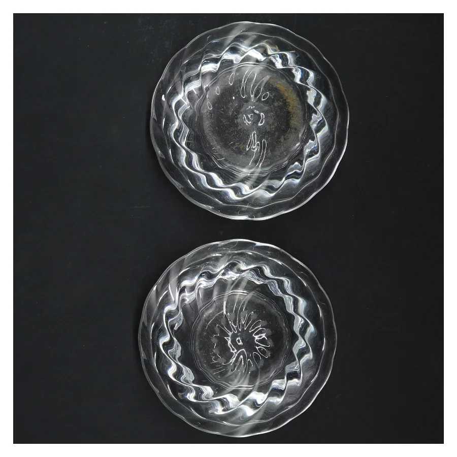 Glas fyrfadslys sæt (str. Ø 10 cm)