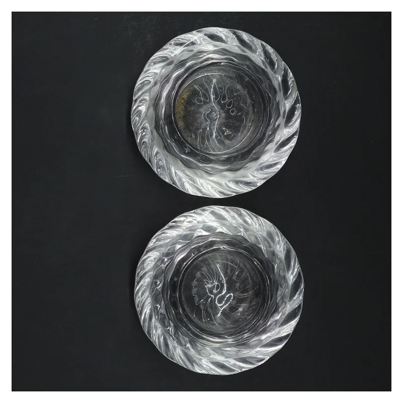 Glas fyrfadslys sæt (str. Ø 10 cm)