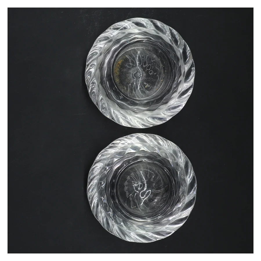 Glas fyrfadslys sæt (str. Ø 10 cm)