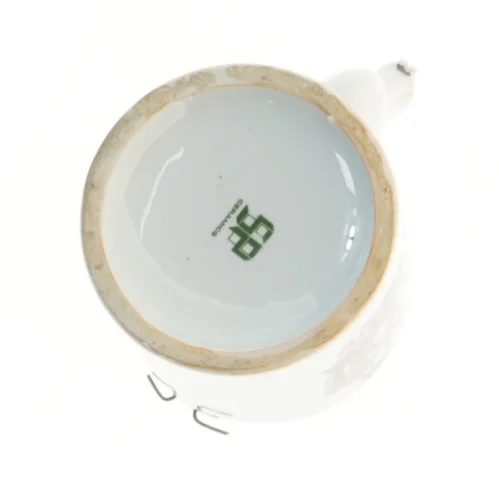 Dekoreret porcelænskande (str. Ø 11x13 cm)
