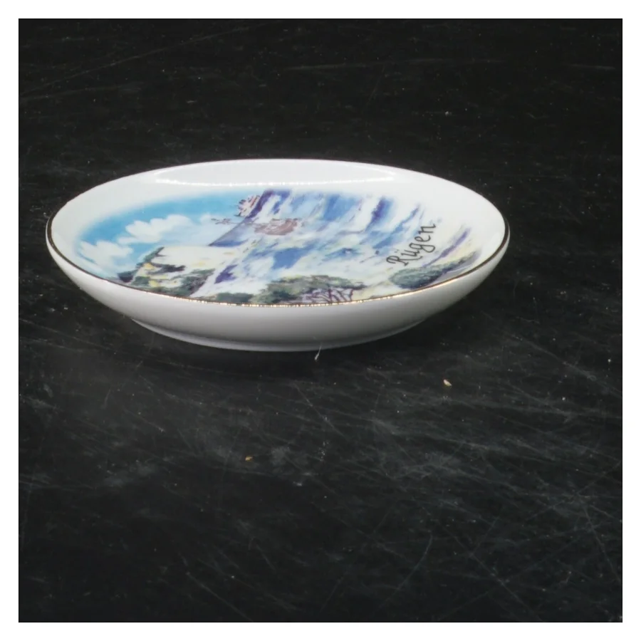 Rügen porcelænssouvenir skål fra Reutter Porzellanfabrik (str. 9,5 cm)