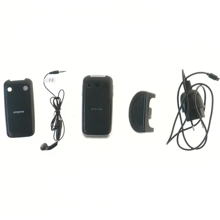 Emporia mobiltelefon med tilbehør fra Emporia (str. 12x6 cm)