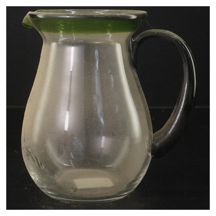 Glaskande med sort hank (str. 17x13 cm)