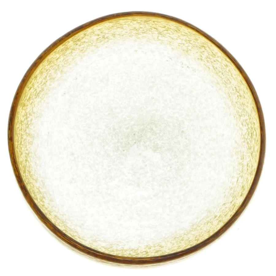 Gul glasskål (str. 11 cm)