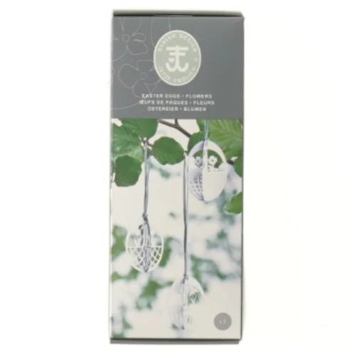 Påskeæg med blomstermotiv fra Jette Frölich (str. 3 stk 6 cm)