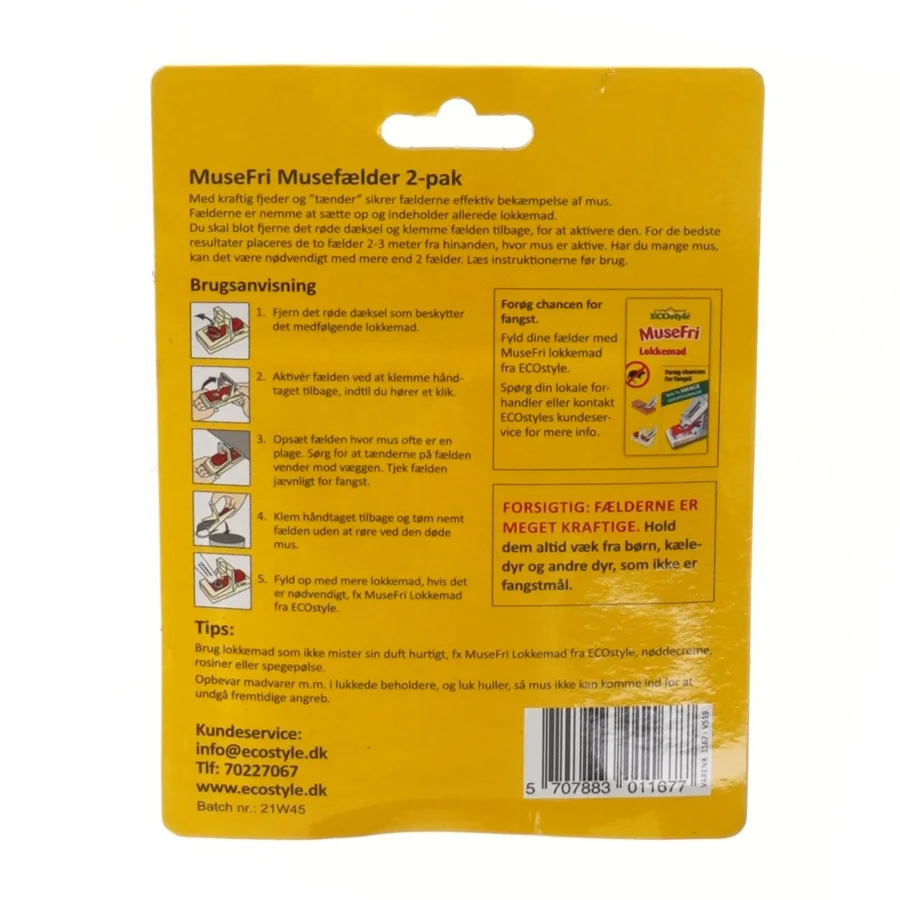Musefælde 2-pak fra ECOstyle (str. 10 cm)