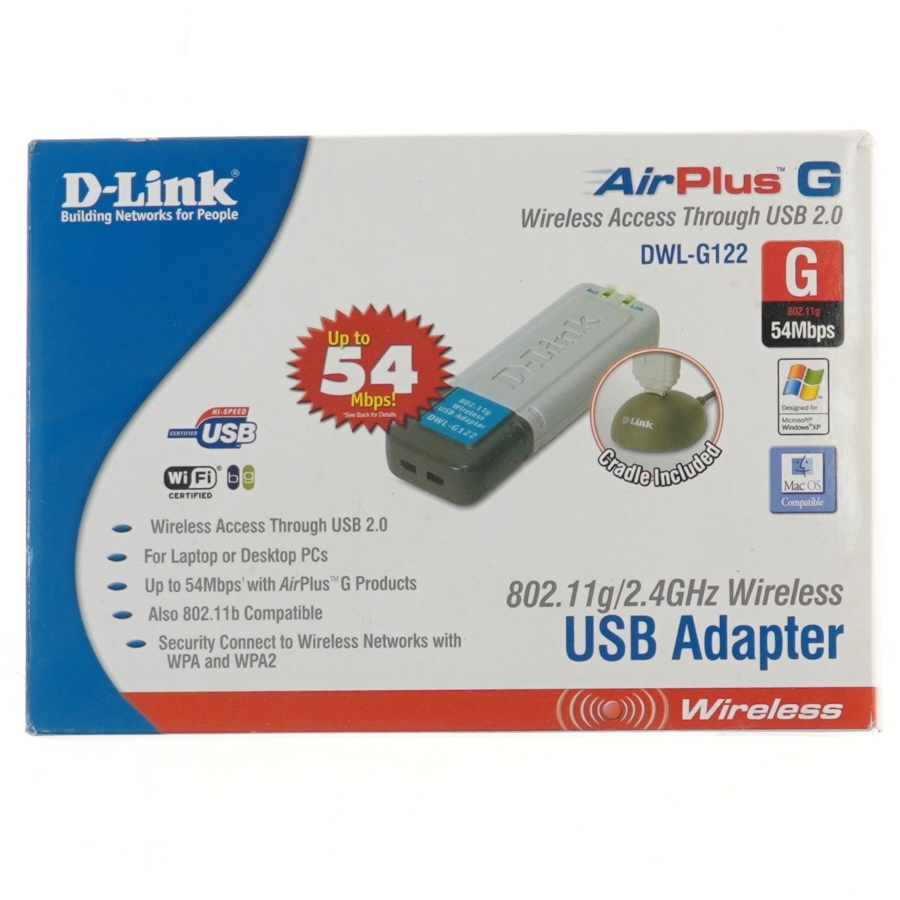 D-Link AirPlus G USB-adapter fra D-link (str. 24x17 cm)