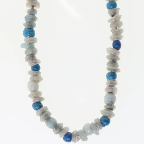 Halskæde med perler (str. 60 cm)