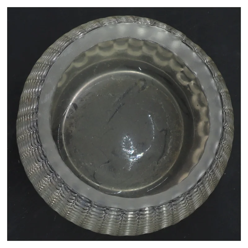 Glasvase med prikket design (str. Ø 8x15 cm)