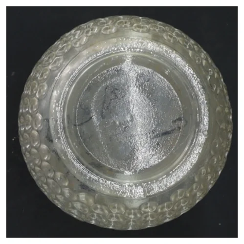 Glasvase med prikket design (str. Ø 8x15 cm)