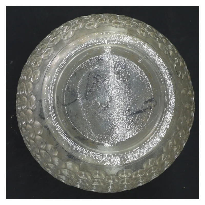 Glasvase med prikket design (str. Ø 8x15 cm)