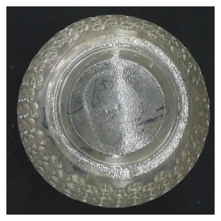 Glasvase med prikket design (str. Ø 8x15 cm)