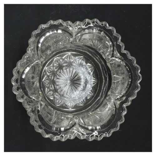 Glasvaser med mønster (str. Ø 11 cm)