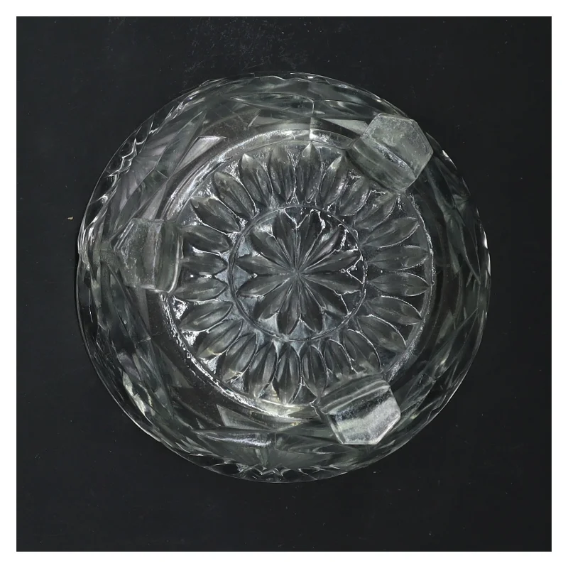 Glas skål med mønster (str. Ø 12,5 cm)