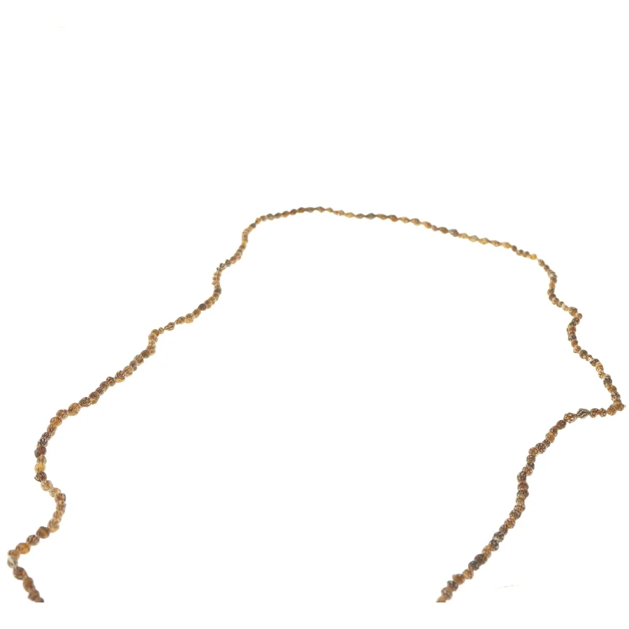 Lang brun halskæde (str. 148 cm)