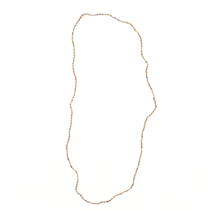 Lang brun halskæde (str. 148 cm)