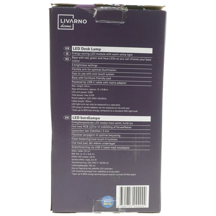 Livarno LED bordlampe fra Livarno (str. 50 cm)