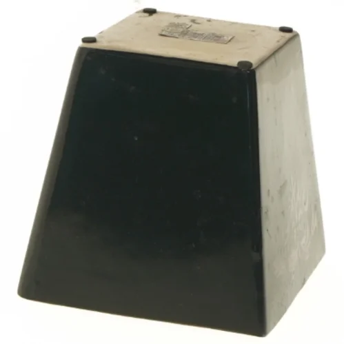 Sort kvadratisk vase (str. 15 cm)