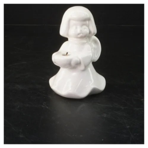 Keramik engel lysestage (str. 11,5 cm)