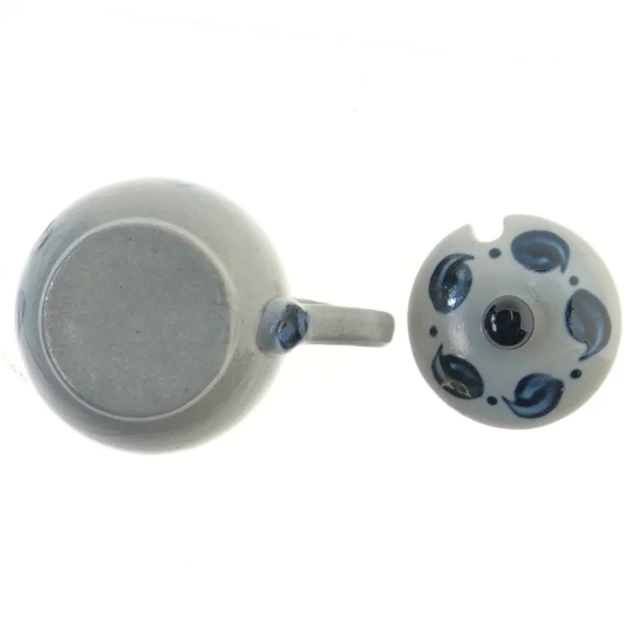 Dekorativ krukke med låg (str. Ø 6 cm længde 7 cm)