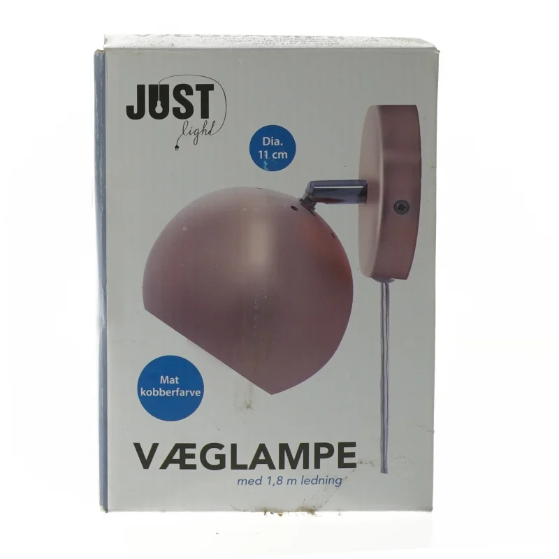 Væglampe i kobber fra Just Light (str. Ø 11 cm)