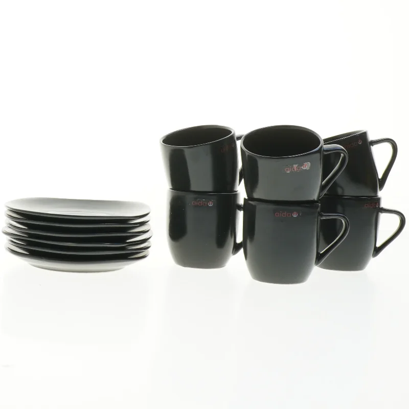 Sort aida kaffestel fra aida