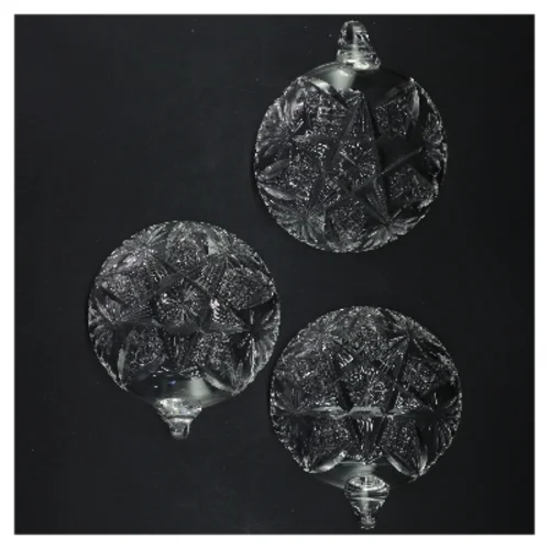 Krystal skåle med håndtag (str. 3 stk Ø 12 cm)