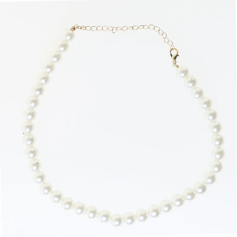 Perlekæde med justerbar kæde (str. 44 cm)