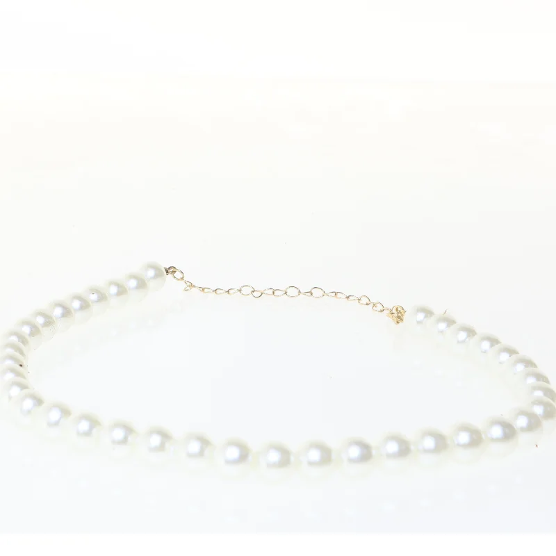 Perlekæde med justerbar kæde (str. 44 cm)