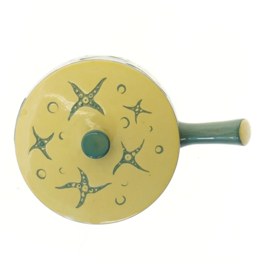 Keramisk gryde med låg (str. Ø 14,5 cm)