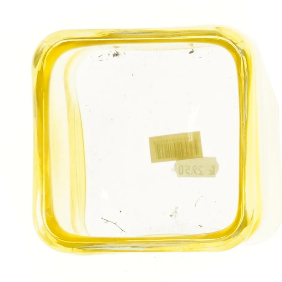 Gul glasvase 12x12 cm (str. 12x12x12 cm)